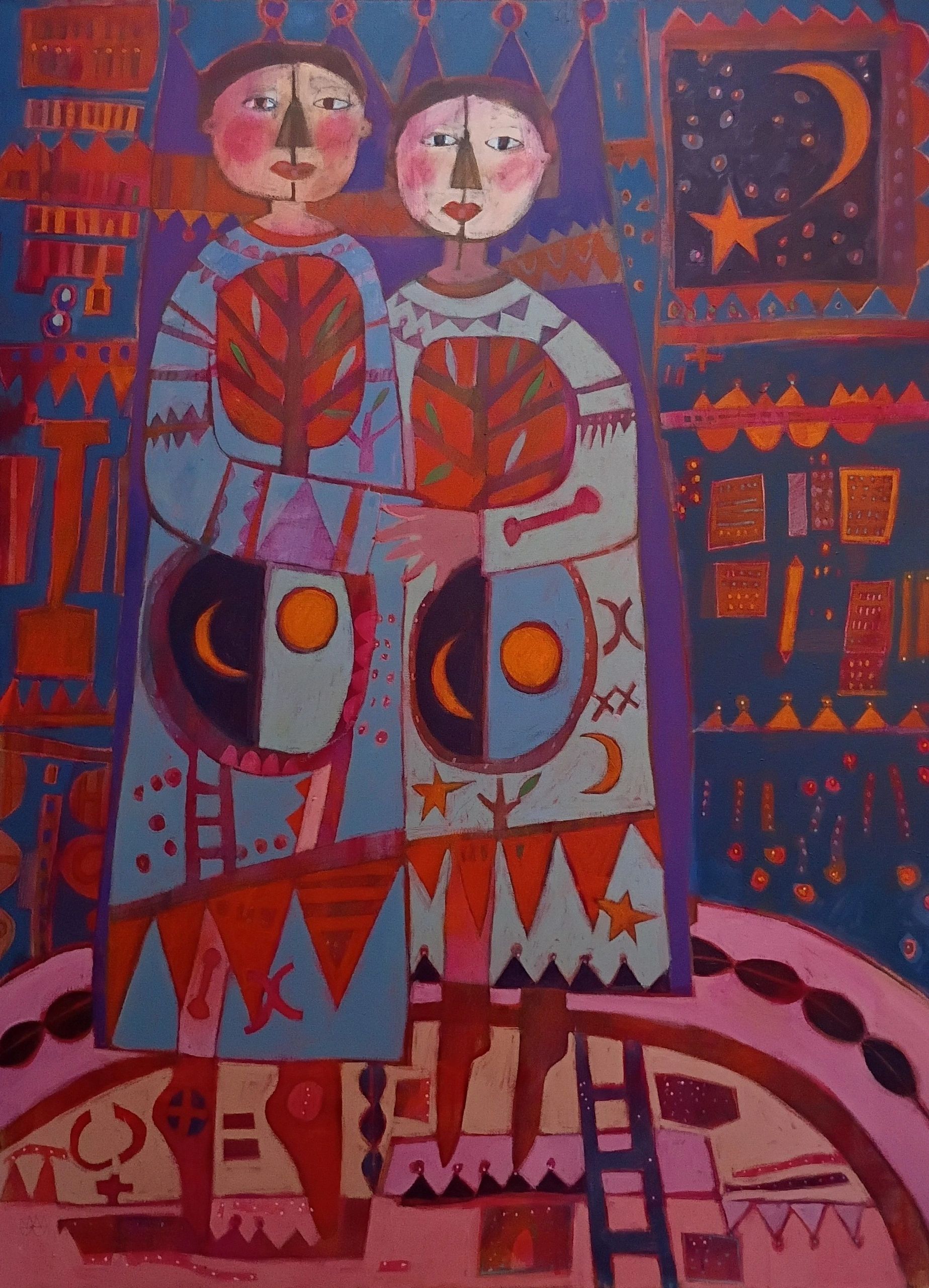 Children of the Stars — 36 x 48 Acrylic on Canvas by Mary Moore Bailey